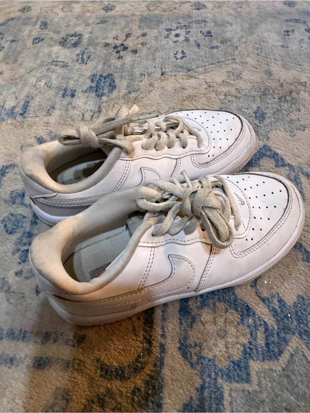 Nike White Kids Lace-Up Sneakers